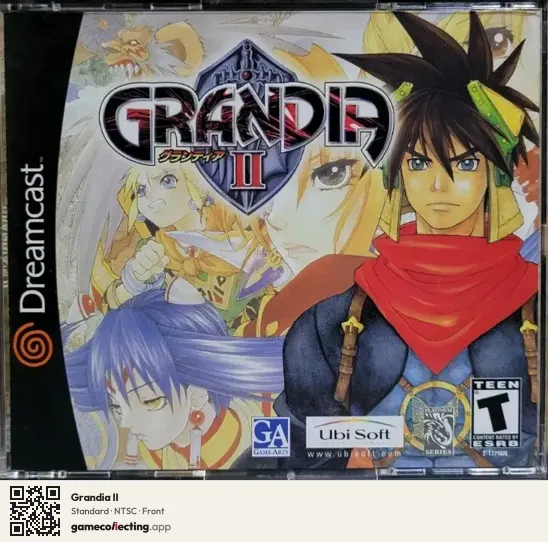 Grandia II Sega Dreamcast, NTSC box front