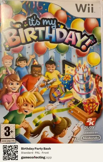 Birthday Party Bash Nintendo Wii, PAL box front
