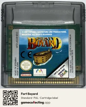 Fort Boyard Game Boy Color, PAL cartridge label