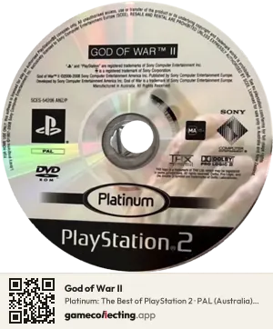 God of War II PlayStation 2, PAL disc