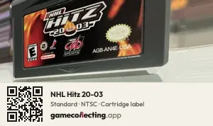 NHL Hitz 20-03 Game Boy Advance, NTSC cartridge label