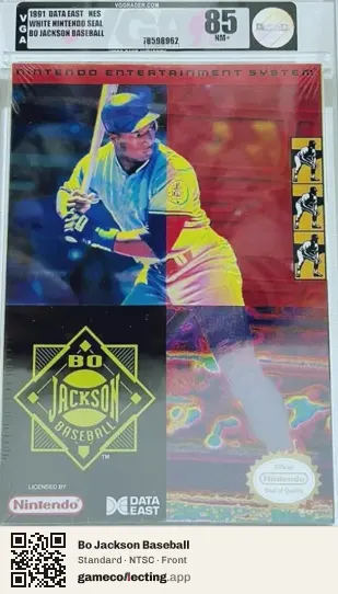 Bo Jackson Baseball Nintendo Entertainment System, NTSC box front
