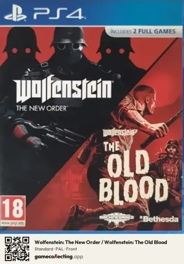 Wolfenstein: The New Order / Wolfenstein: The Old Blood PlayStation 4, PAL box front