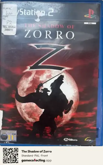 The Shadow of Zorro PlayStation 2, PAL box front