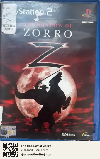 The Shadow of Zorro PlayStation 2, PAL box front