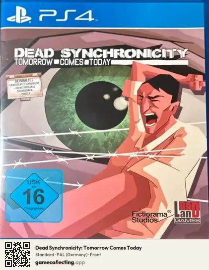 Dead Synchronicity: Tomorrow Comes Today PlayStation 4, Germany box front