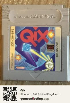 Qix Game Boy, PAL cartridge label