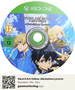 Sword Art Online: Alicization Lycoris Xbox One, PAL disc