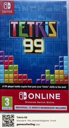 Tetris 99 Nintendo Switch, United Kingdom box front