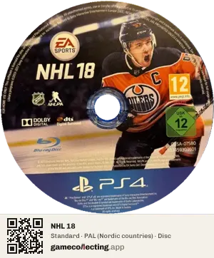 NHL 18 PlayStation 4, PAL disc
