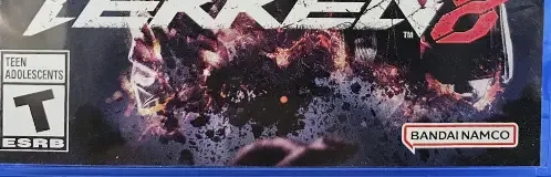 Tekken 8, the ESRB box on its front
