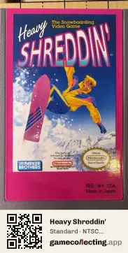 Heavy Shreddin' Nintendo Entertainment System, NTSC cartridge label