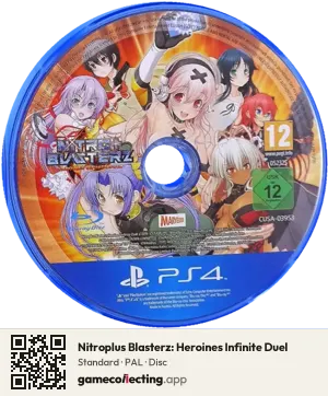 Nitroplus Blasterz: Heroines Infinite Duel PlayStation 4, PAL disc