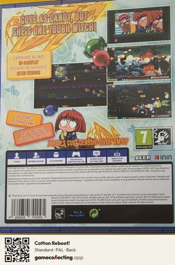 Cotton Reboot! PlayStation 4, PAL box back