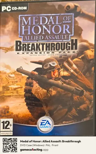 Medal of Honor: Allied Assault: Breakthrough Computer, PAL box front