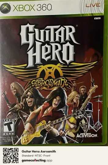 Guitar Hero: Aerosmith Xbox 360, NTSC box front