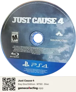 Just Cause 4 PlayStation 4, NTSC disc