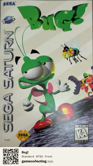Bug! Sega Saturn, NTSC box front