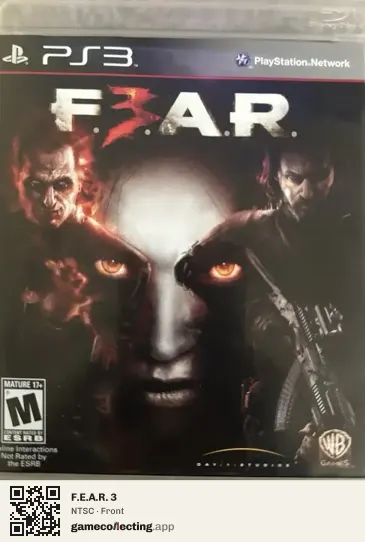 F.E.A.R. 3 PlayStation 3, NTSC box front