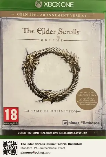 The Elder Scrolls Online: Tamriel Unlimited Xbox One, Netherlands box front
