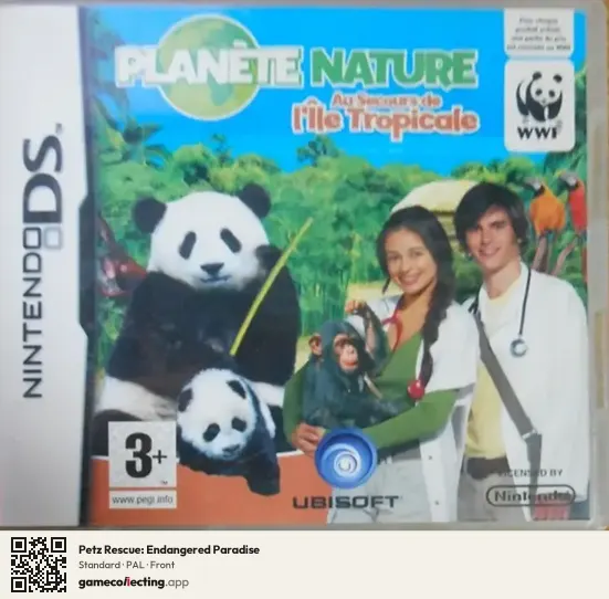 Petz Rescue: Endangered Paradise Nintendo DS, PAL box front