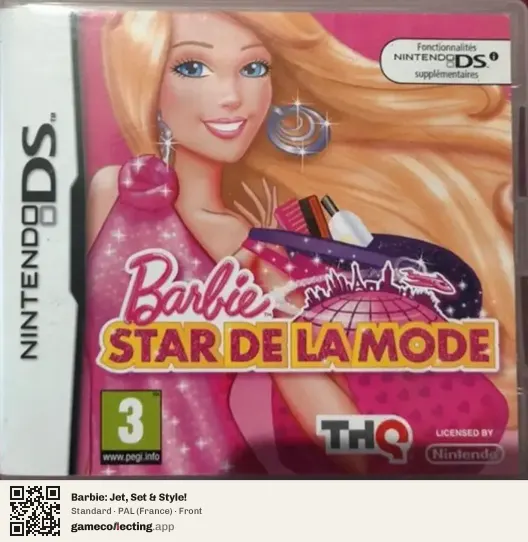 Barbie: Jet, Set & Style! Nintendo DS, France box front