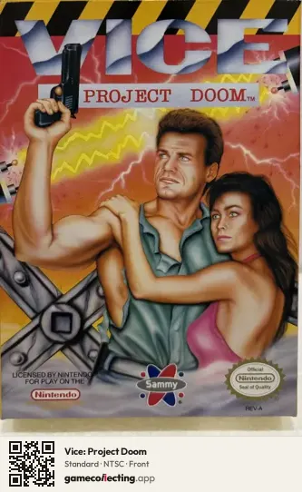Vice: Project Doom Nintendo Entertainment System, NTSC box front