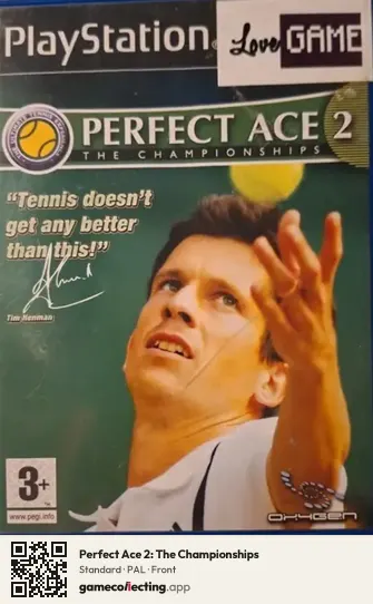 Perfect Ace 2: The Championships PlayStation 2, PAL box front
