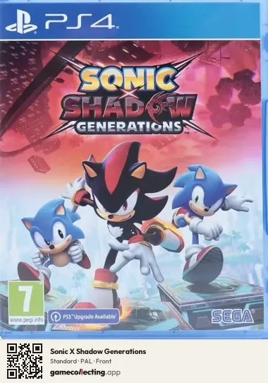 Sonic X Shadow Generations PlayStation 4, PAL box front