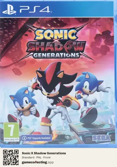 Sonic X Shadow Generations PlayStation 4, PAL box front