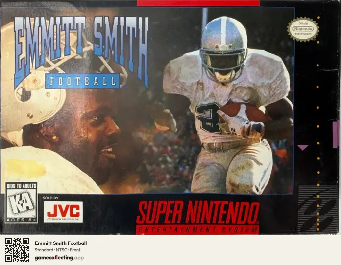 Emmitt Smith Football Super Nintendo Entertainment System, NTSC box front