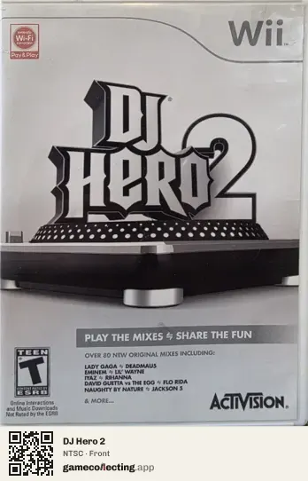 DJ Hero 2 Nintendo Wii, NTSC box front