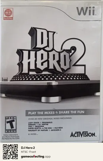 DJ Hero 2 Nintendo Wii, NTSC box front