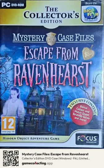 Mystery Case Files: Escape from Ravenhearst Computer, United Kingdom box front