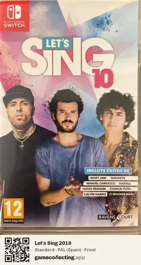 Let's Sing 2018 Nintendo Switch, Spain box front