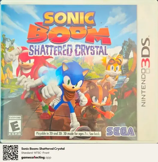 Sonic Boom: Shattered Crystal Nintendo 3DS, NTSC box front