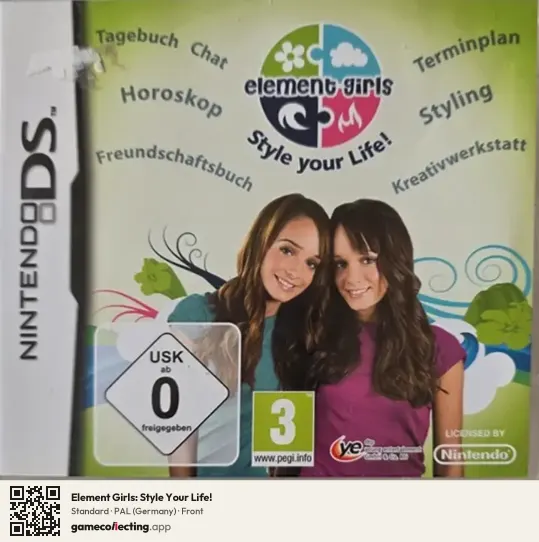 Element Girls: Style Your Life! Nintendo DS, Germany box front
