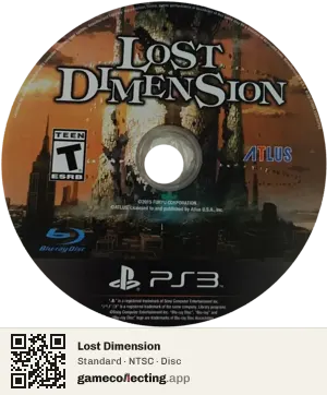 Lost Dimension PlayStation 3, NTSC disc