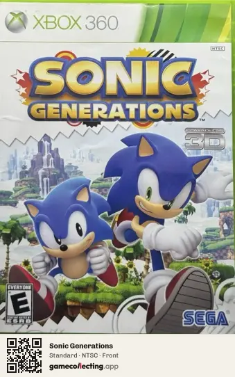 Sonic Generations Xbox 360, NTSC box front