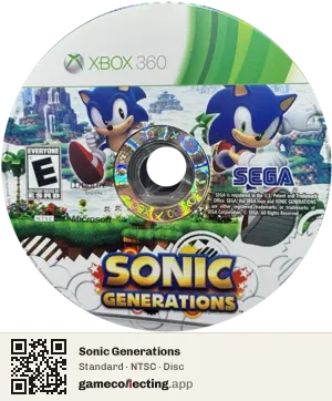 Sonic Generations Xbox 360, NTSC disc