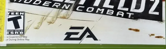 Battlefield 2: Modern Combat, the ESRB box on its front