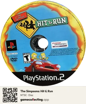 The Simpsons: Hit & Run PlayStation 2, NTSC disc