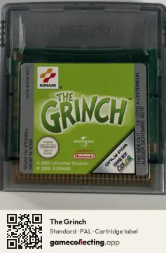 The Grinch Game Boy Color, PAL cartridge label