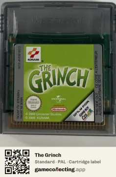 The Grinch Game Boy Color, PAL cartridge label