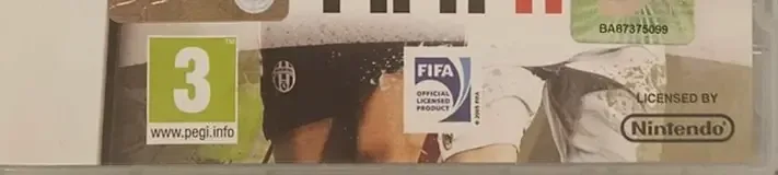 FIFA 11, the PEGI square on its front