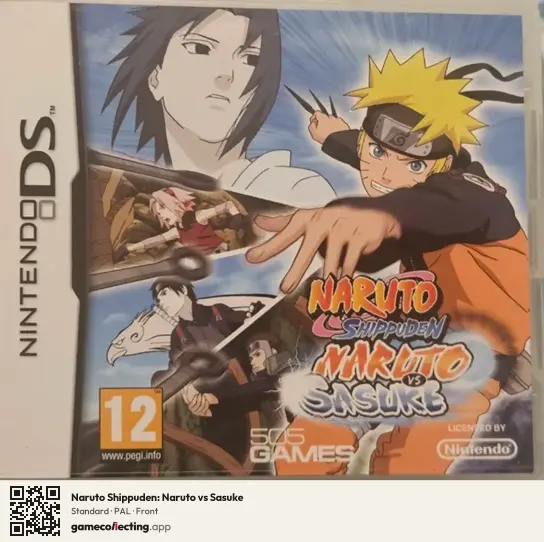 Naruto Shippuden: Naruto vs Sasuke Nintendo DS, PAL box front