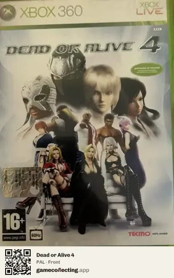 Dead or Alive 4 Xbox 360, PAL box front