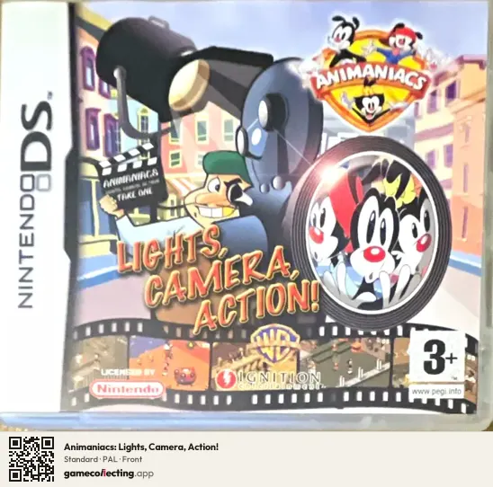 Animaniacs: Lights, Camera, Action! Nintendo DS, PAL box front