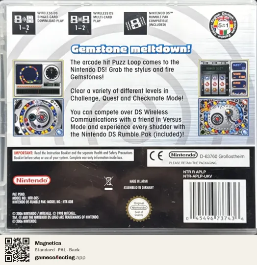 Magnetica Nintendo DS, PAL box back