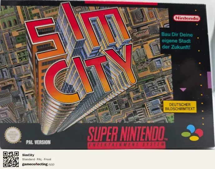 SimCity Super Nintendo Entertainment System, PAL box front